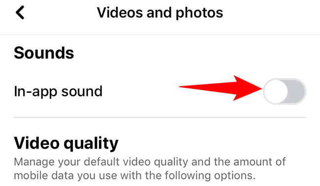 Disable the "In-App Sound" option in Facebook on iPhone or iPad.