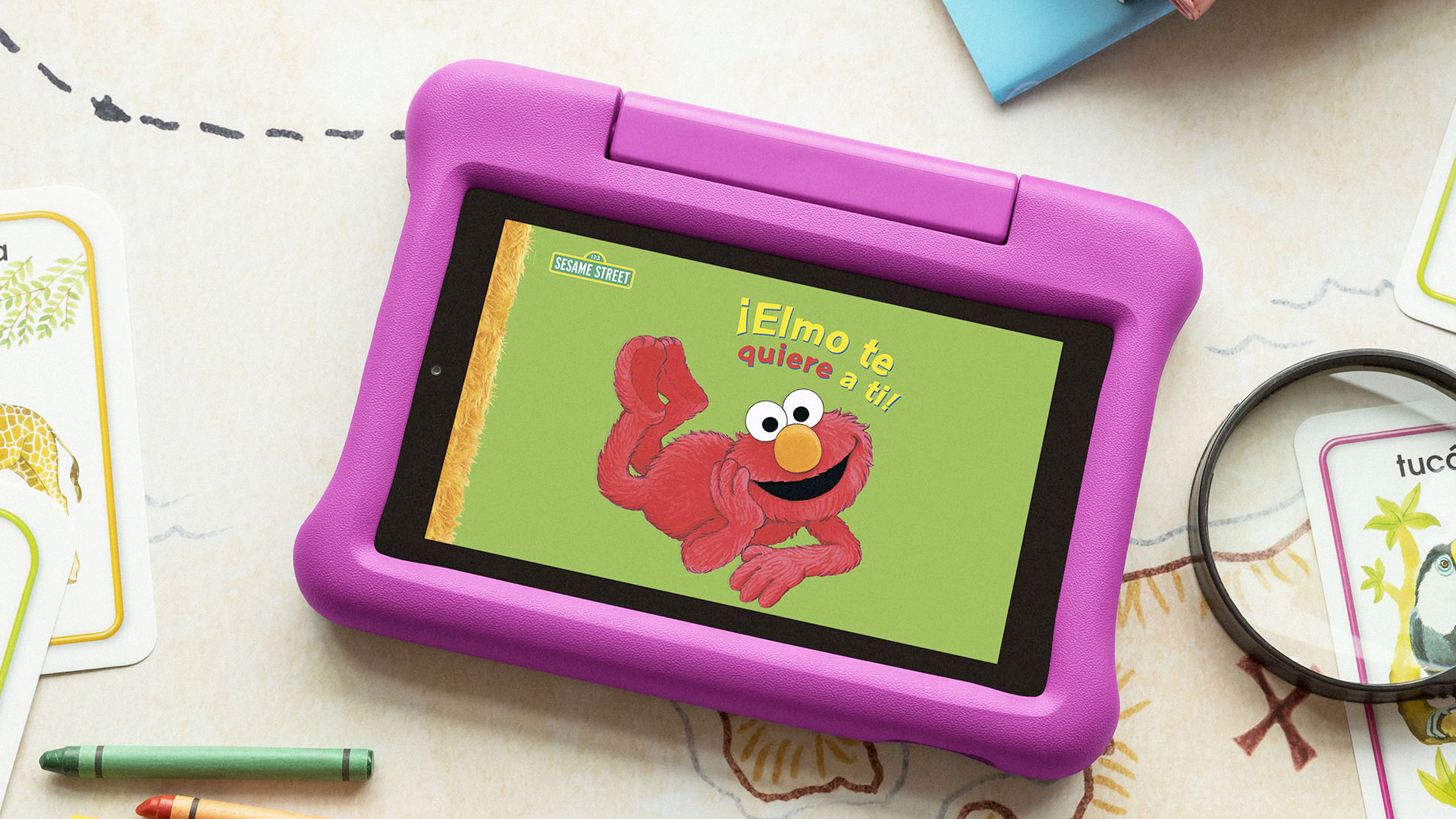 The Amazon Fire 7 Kids Edition tablet.