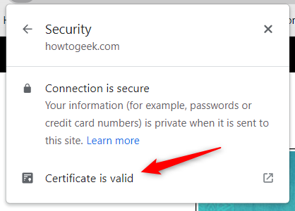 Click Certificate is Valid.