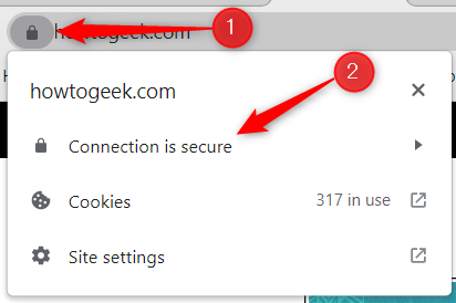 Click Connection is Secure.