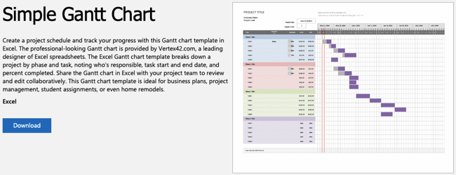 Download the Simple Gantt Chart
