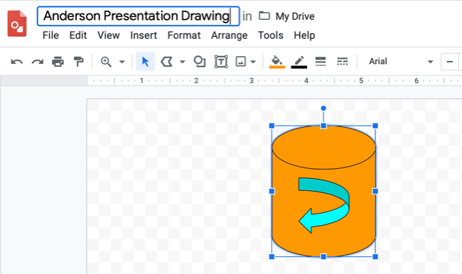 Create and name a Google Drawing