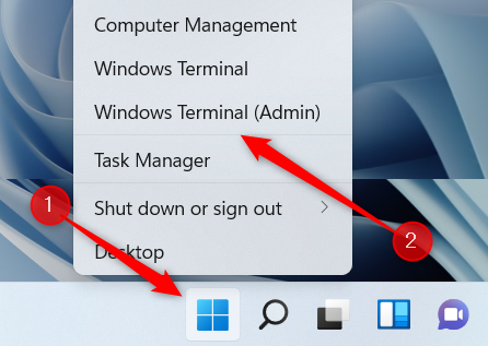 Open Windows Terminal (Admin).