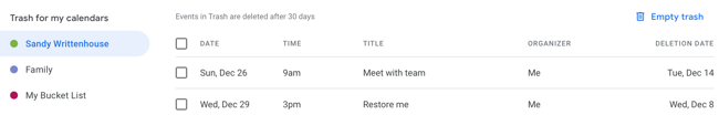 How to Restore Deleted Events in Google Calendar