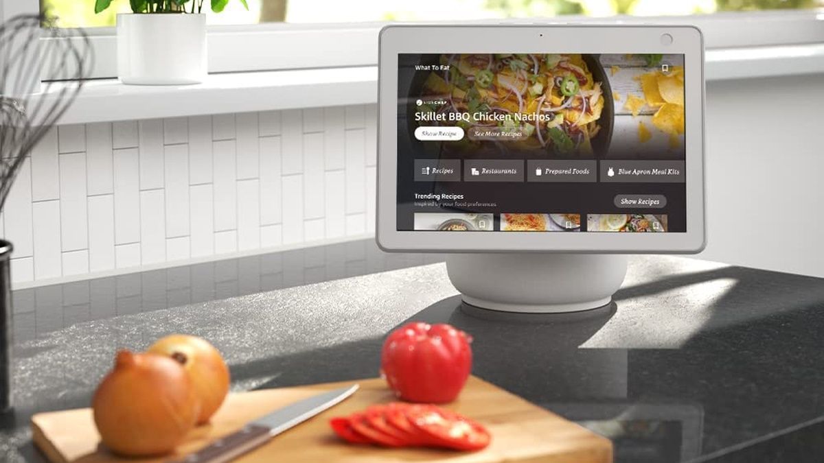 Amazon Echo 10 in kitchen
