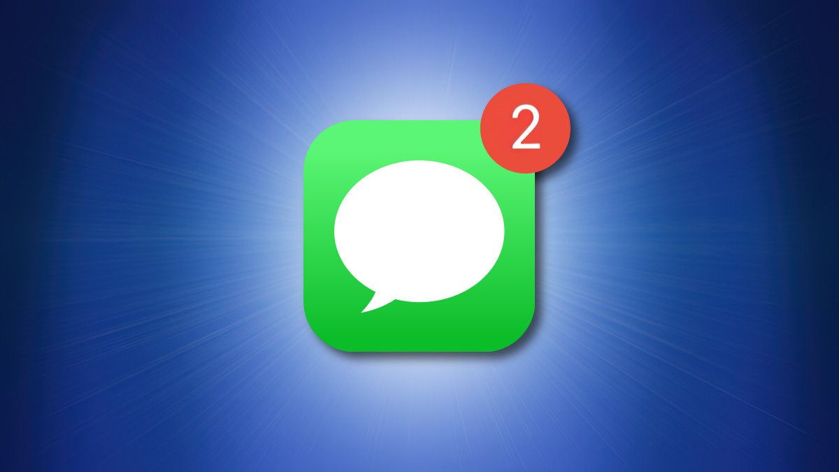 Apple Messages icon with notifications on a blue background
