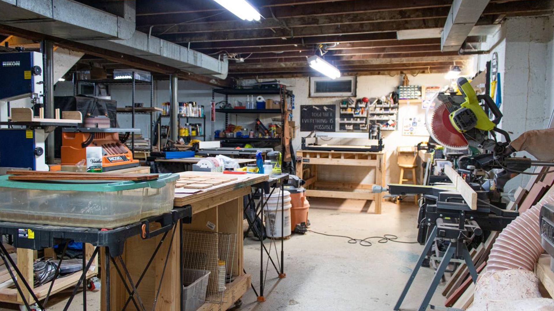 Vincent Ferrari's woodworking studio