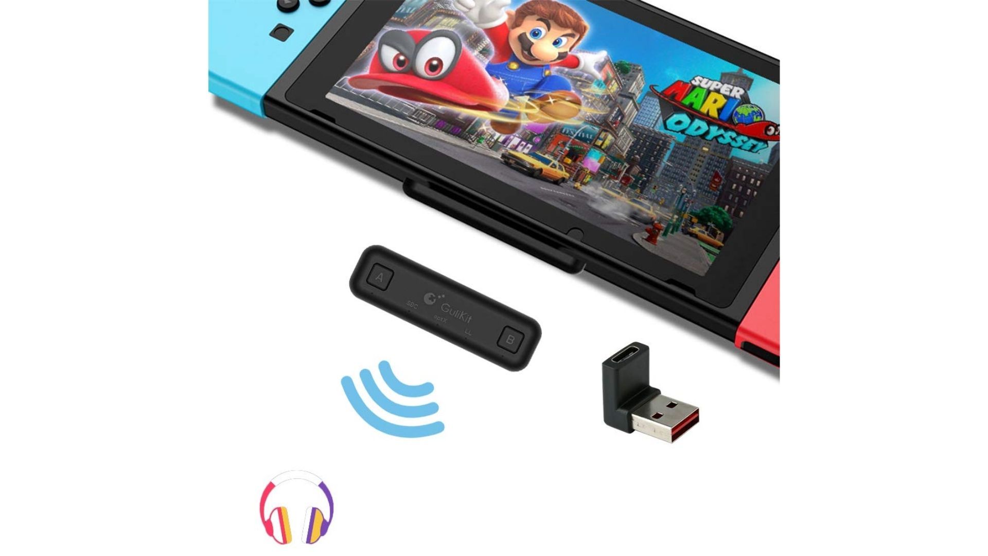 GuliKit Route Air Bluetooth Adapter for Nintendo Switch and Switch Lite