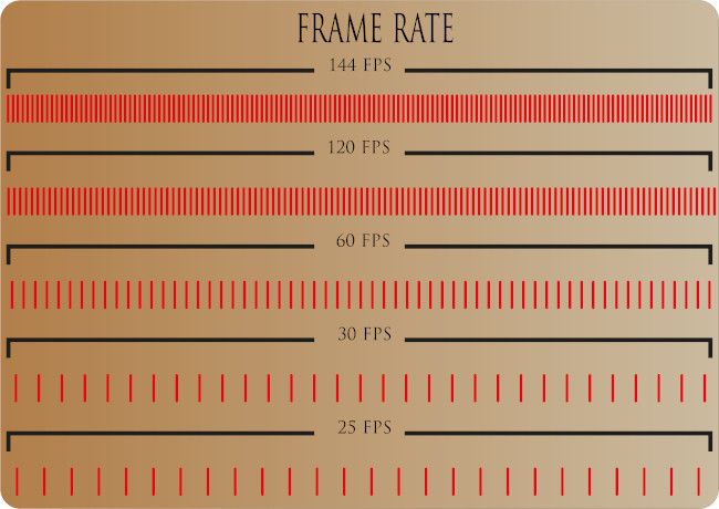 A chart comparing various frame rates.