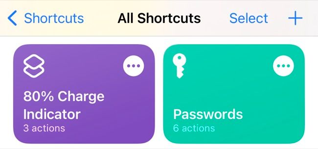 iPhone Shortcuts app