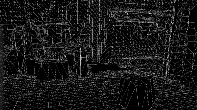 Wireframe View in Polycam