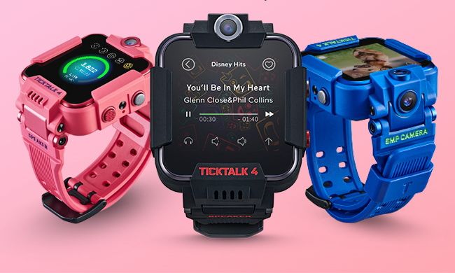 TickTock watches on pink background