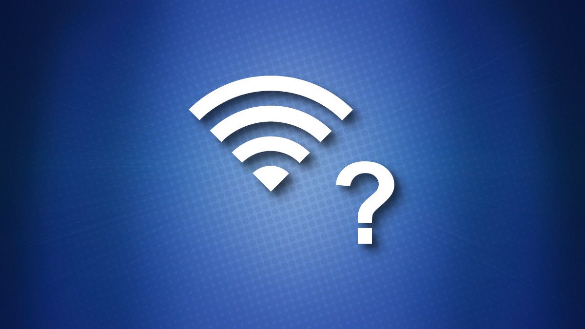 Wi-Fi Logo with a Question Mark on Blue
