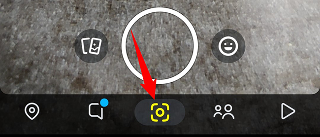Tap the camera icon at the bottom.