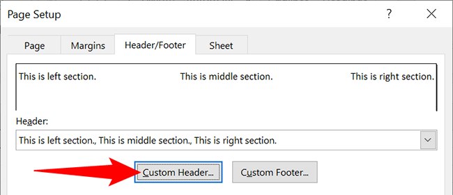 Click the "Custom Header" option.