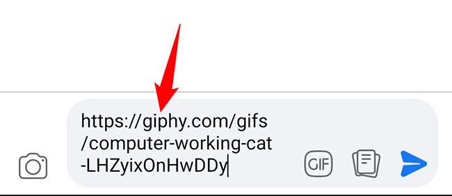 Paste a GIF's URL.