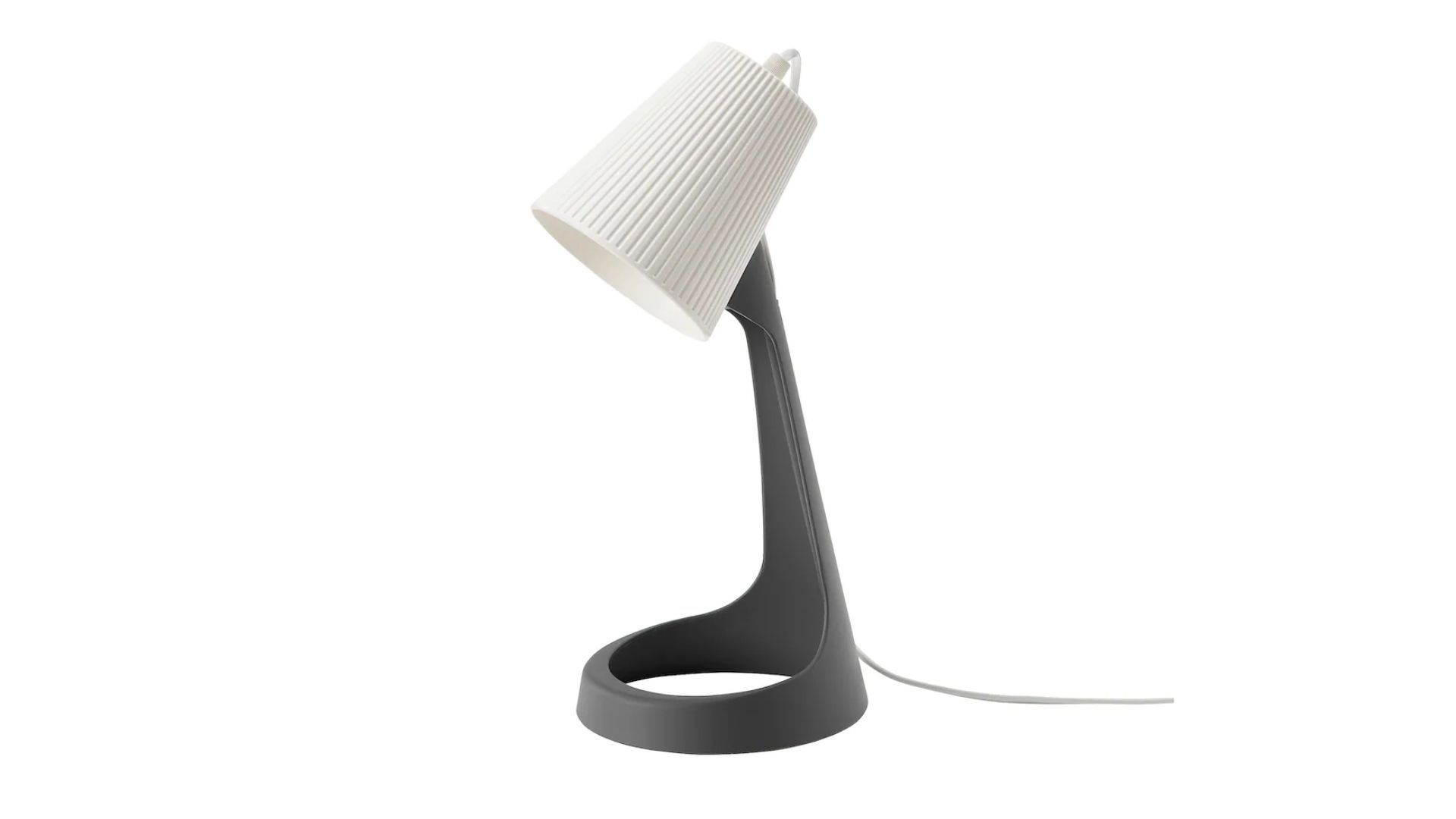 IKEA SVALLET Work lamp with LED bulb, dark gray and white colors