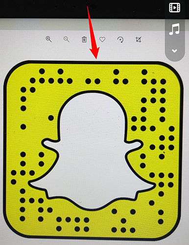 Tap and hold on the Snapcode.