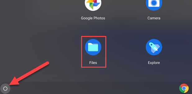 Open the app drawer and select the "Files" app.