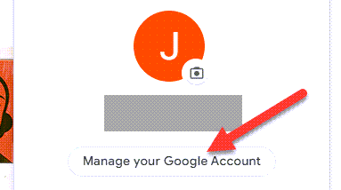 Click "Manage Your Google Account."