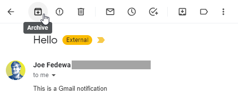 Archive button in Gmail.