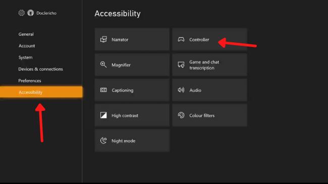 Xbox Co-pilot Step 3 Accessibility Menu