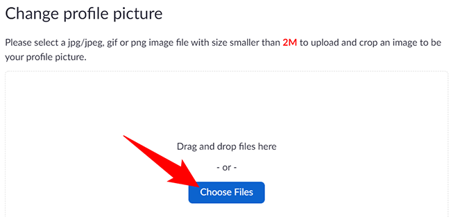 Select "Choose Files" in the window.