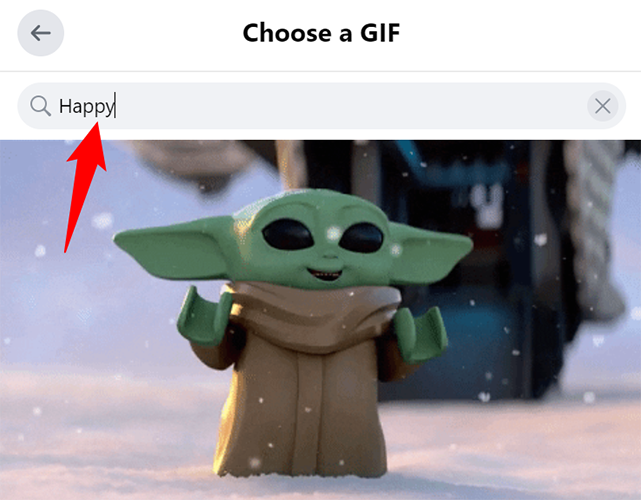 Search for and select a GIF.