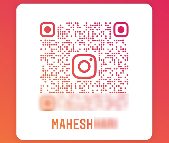 Instagram profile QR code.