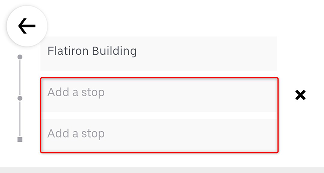 Select the "Add a Stop" field.