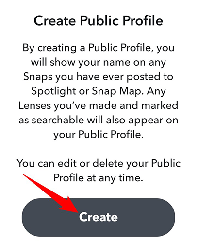 Choose "Create" in the prompt.