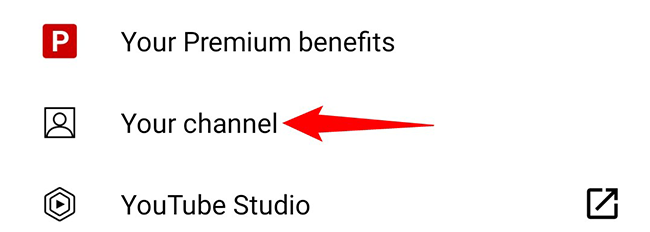 Choose "Your Channel" from the profile menu.