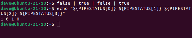 Using PIPESTATUS to see the return code of all programs in a pipe chain.