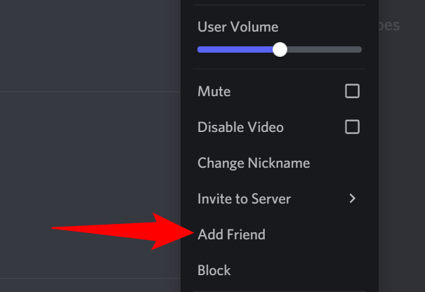 Right-click a member and select 