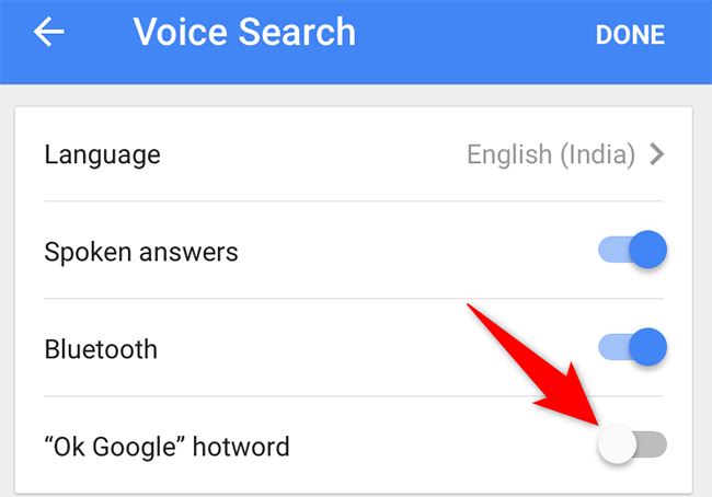 Turn on the "Ok Google hotword" option.