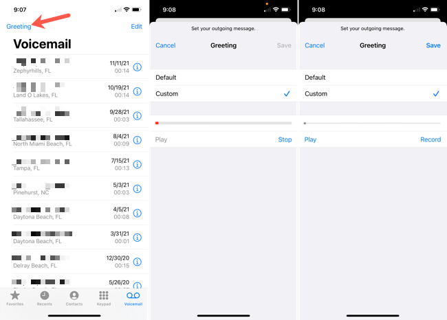 how to set up voicemail greeting on iphone 11