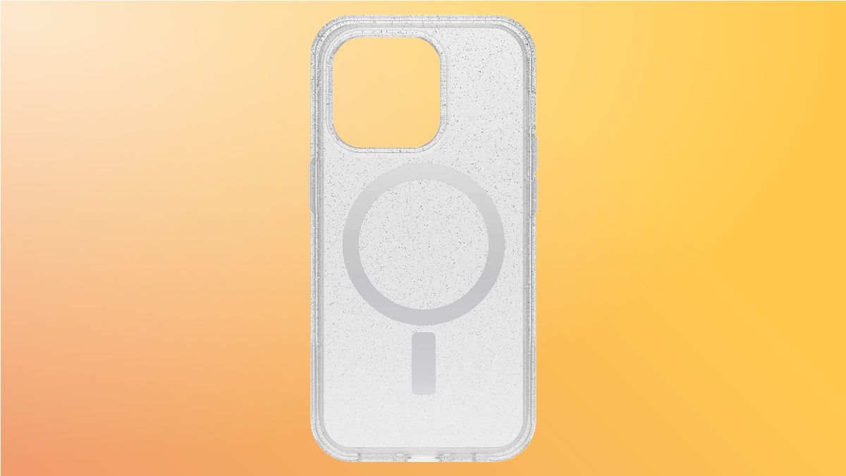 Otterbox symmetry case on yellow background