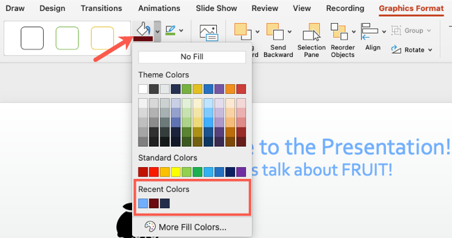 Recent Colors on Mac