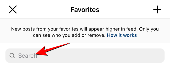 Type the account name in the "Search" bar to look for it on Instagram.