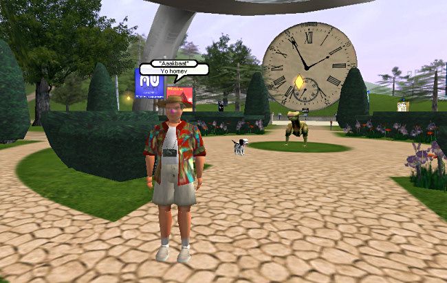 An ActiveWorlds screenshot of Aaakbaat in 2004.