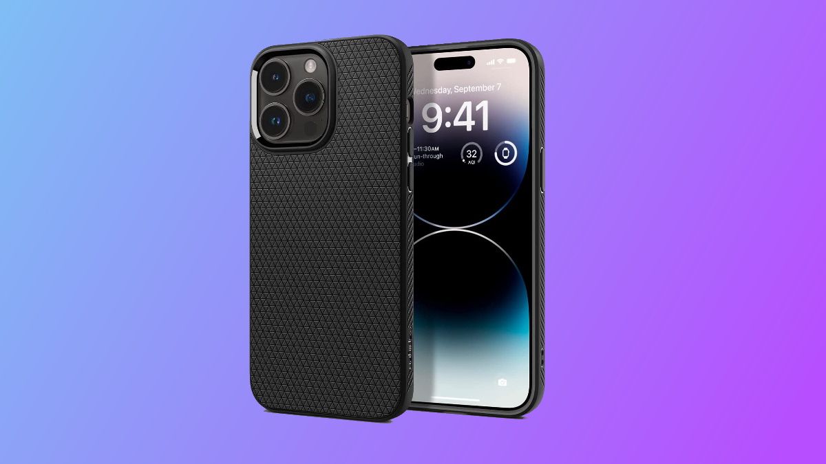 Spigen Liquid Armor on purple background