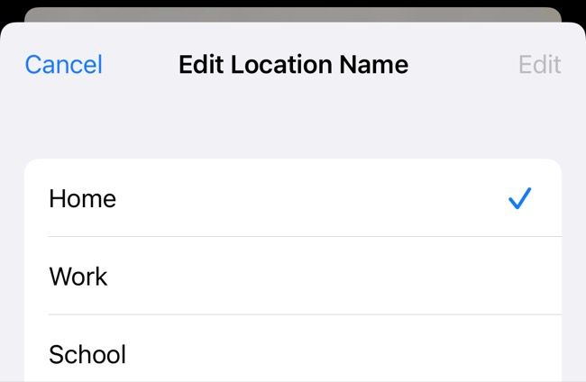 Edit the name of a location in Apple's Find My app
