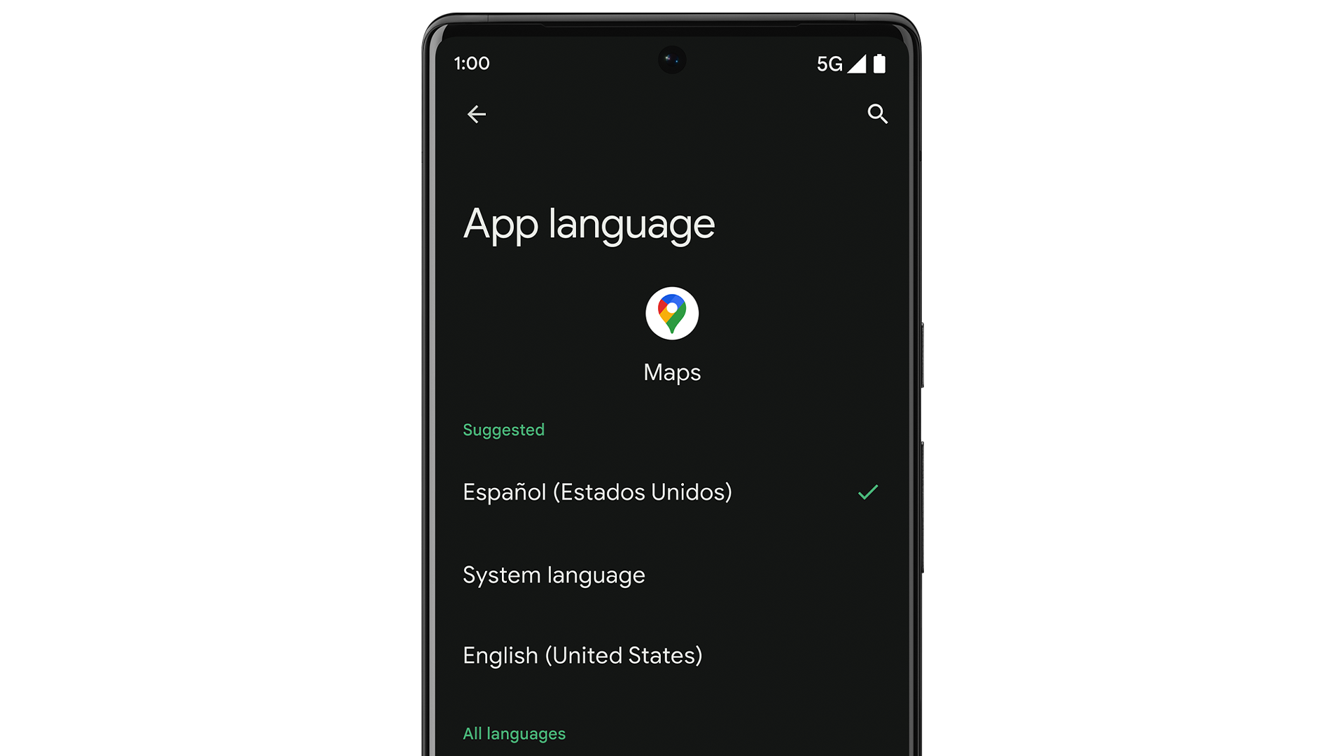 Google's &quot;Panlingual&quot; feature lets you choose language on an app-by-app basis.