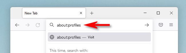 In Firefox, type about:profiles in the address bar and hit Enter.