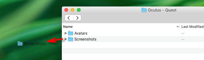 On your Mac, drag the "Screenshots" folder to your desktop.
