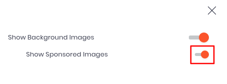 Toggle off the "Show Sponsored Images" option.