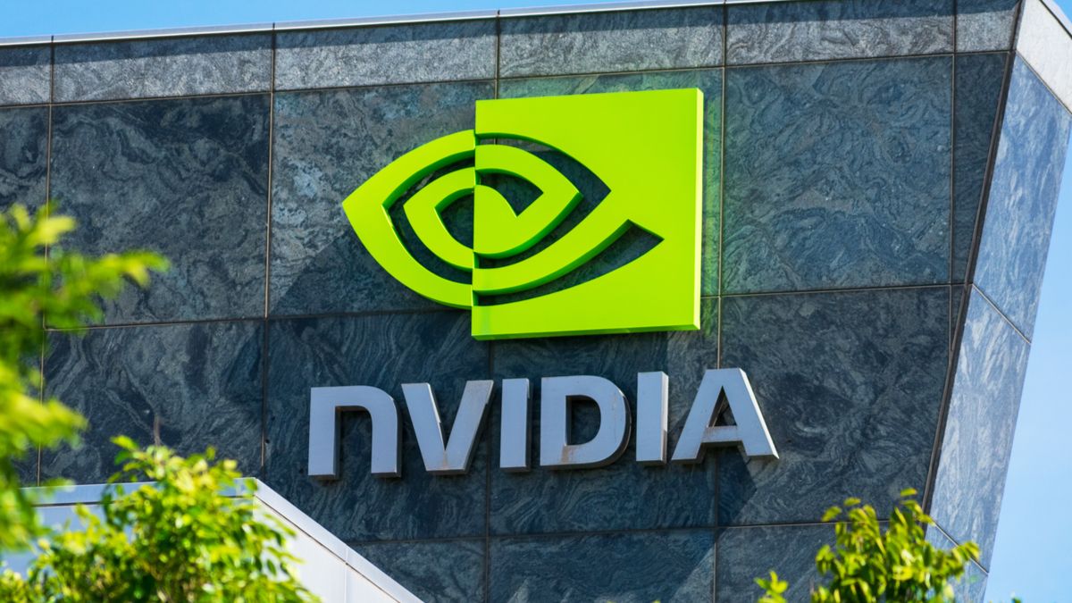 NVIDIA logo on building