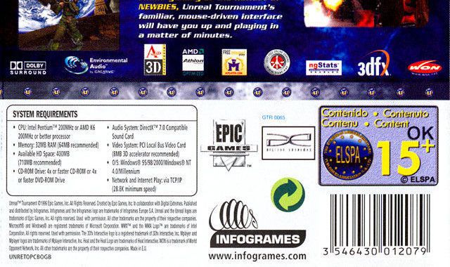 Unreal Tournament (1999) system specs
