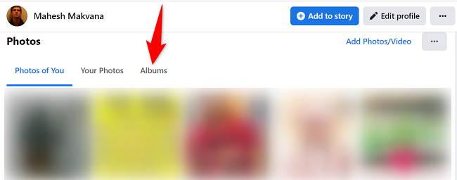 Choose the "Albums" tab.