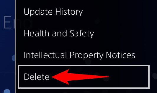 Choose "Delete" from the menu.